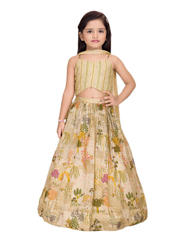 Girls' Fawn Lehenga Choli