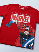 Boys Red Marvel Captain America Graphic T-Shirt