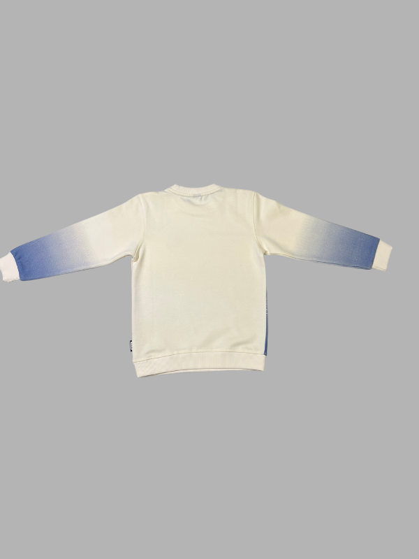 Boys' Dip-Dye Graphic Sweatshirt - White Color