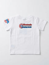 White Captain America Graphic Print T-Shirt Kids Casual Wear