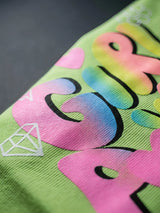 Girls Light Green Girl Power Graphic Tops