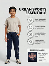 Boys Navy Blue Active Trackpants