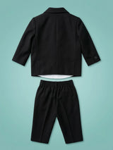 Boys Premium Black Coat Suit Set for Weddings and Parties.