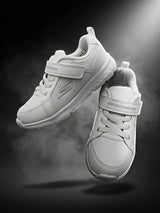 Skechers Unisex White Velcro School Shoes.