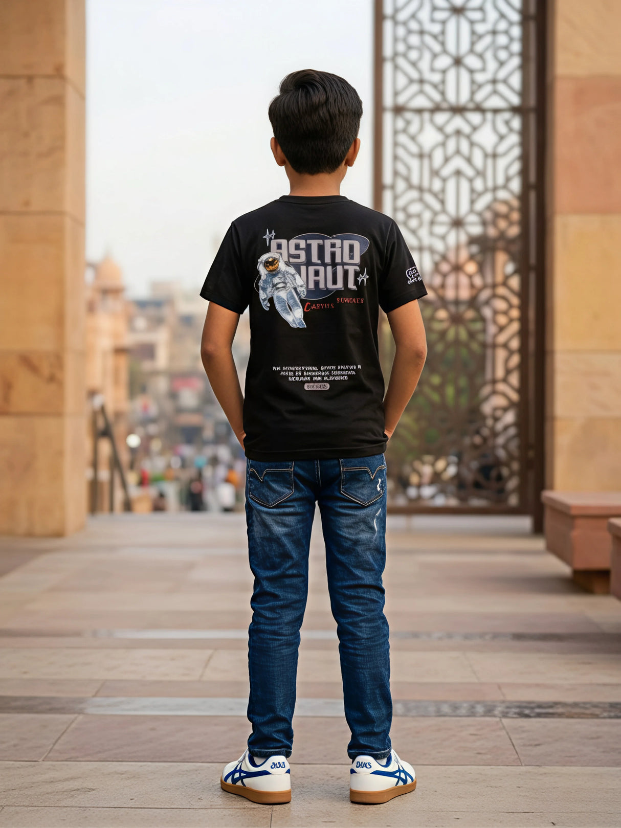 Boys Black Space Explorer Graphic T-Shirt