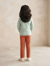 Girls Green Tiger Graphic Two Piece Set.