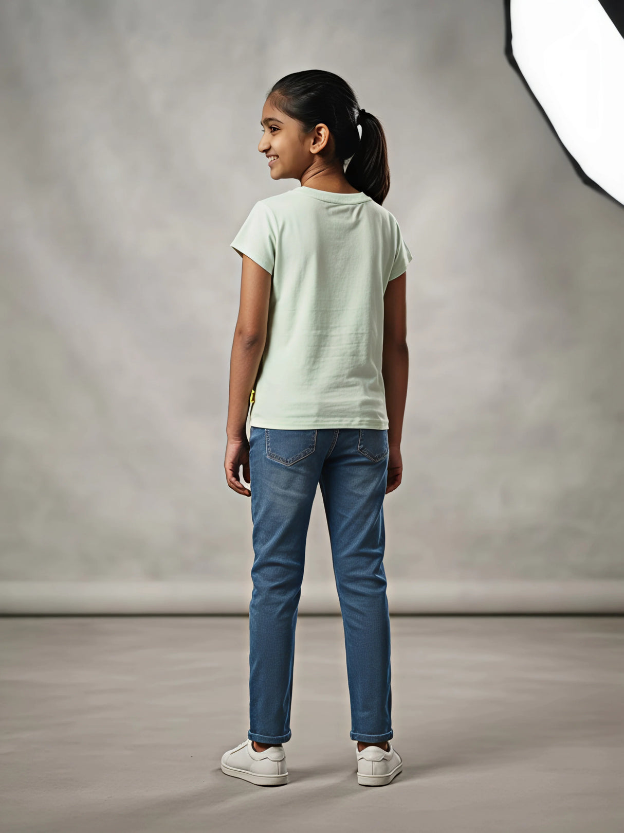Girls Light Green Disney Frozen Graphic T-Shirt