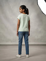 Girls Light Green Disney Frozen Graphic T-Shirt
