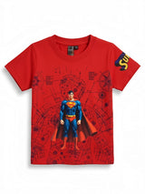 Red Superman Graphic Print T-Shirt Casual Wear