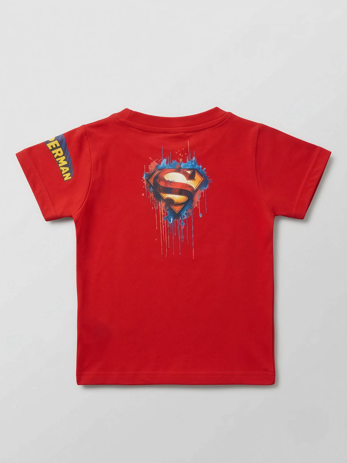 Red Superman Graphic Print T-Shirt Casual Wear