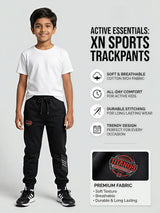 Boys Black Performance Sports Trackpants