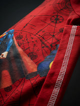 Red Superman Graphic Print T-Shirt Casual Wear