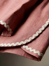 Girls Pink Scalloped Shorts Set