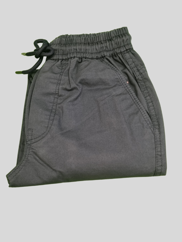 Boys' Black Utility Cargo Joggers – ‘Focus Denim’ Street-Style Comfort Pants