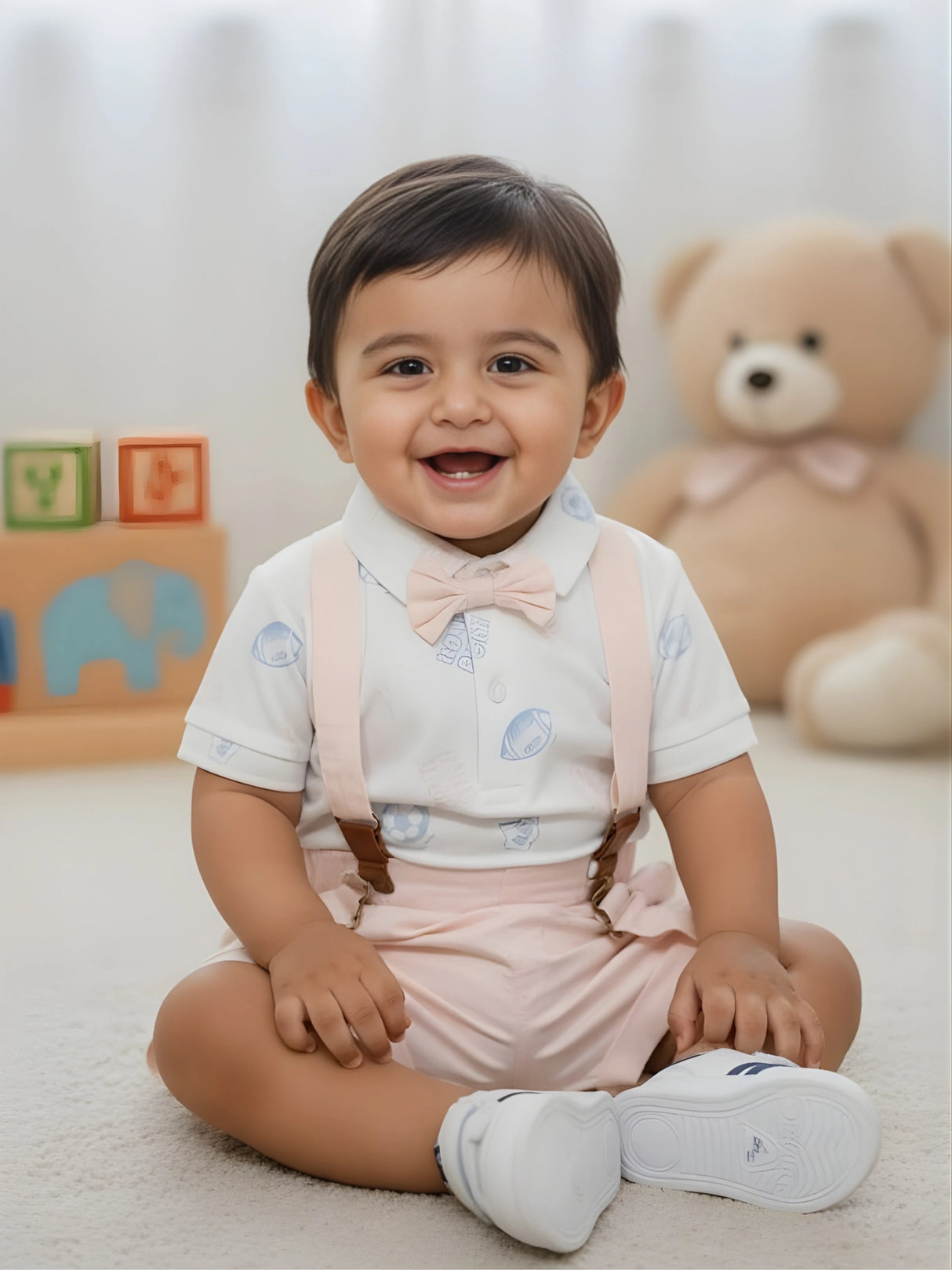 Little Explorer Blue Animal Print Co-ord Set