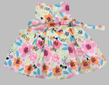 Baby girl dress cotton/Floral Sleeveless Baby Girl Dress – Soft Cotton Summer Outfit