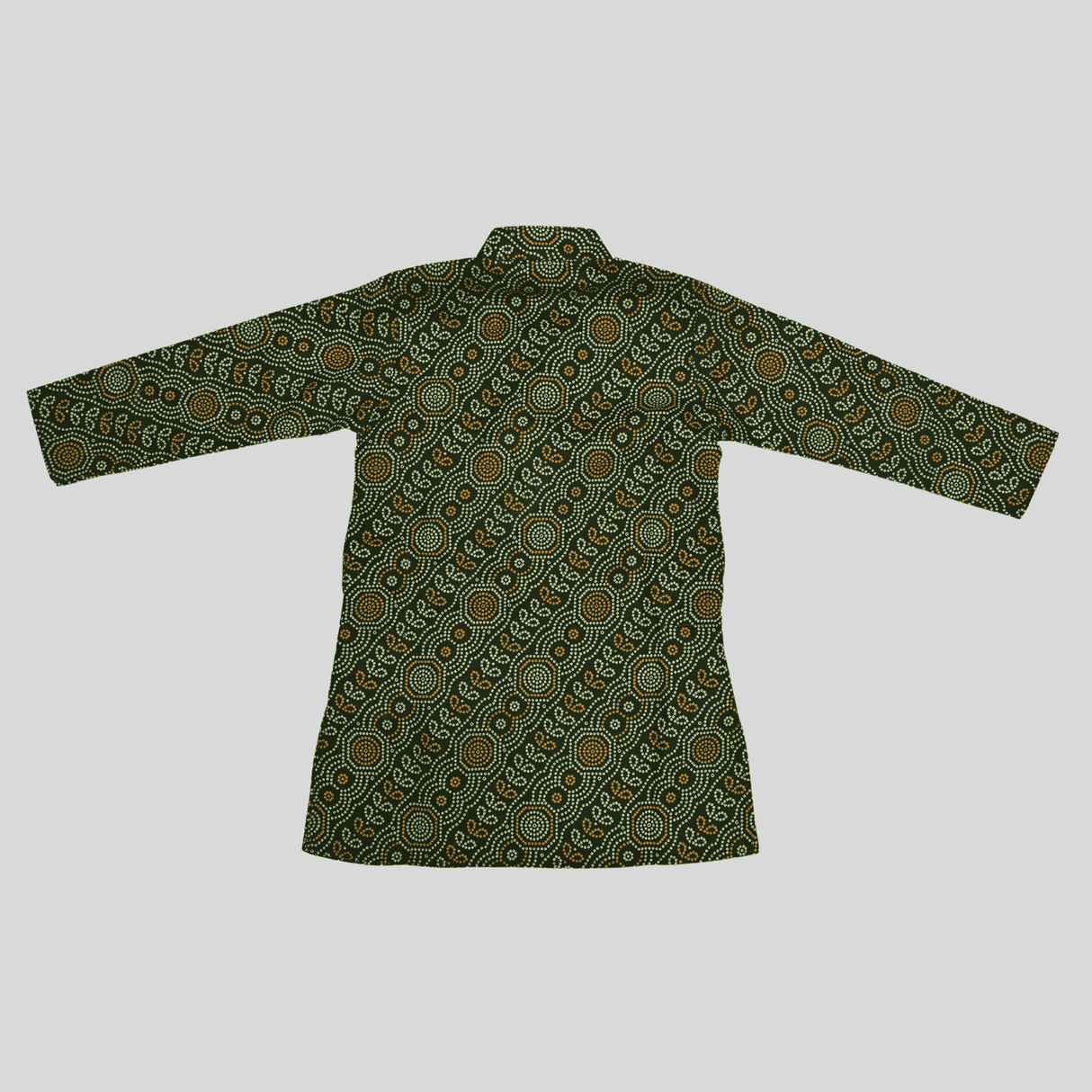Boys Traditional With Work Chudidar Kurta Set - Green