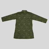 Boys Traditional With Work Chudidar Kurta Set - Green