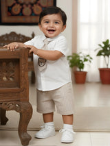 Little Champion Varsity White Coordinate Set