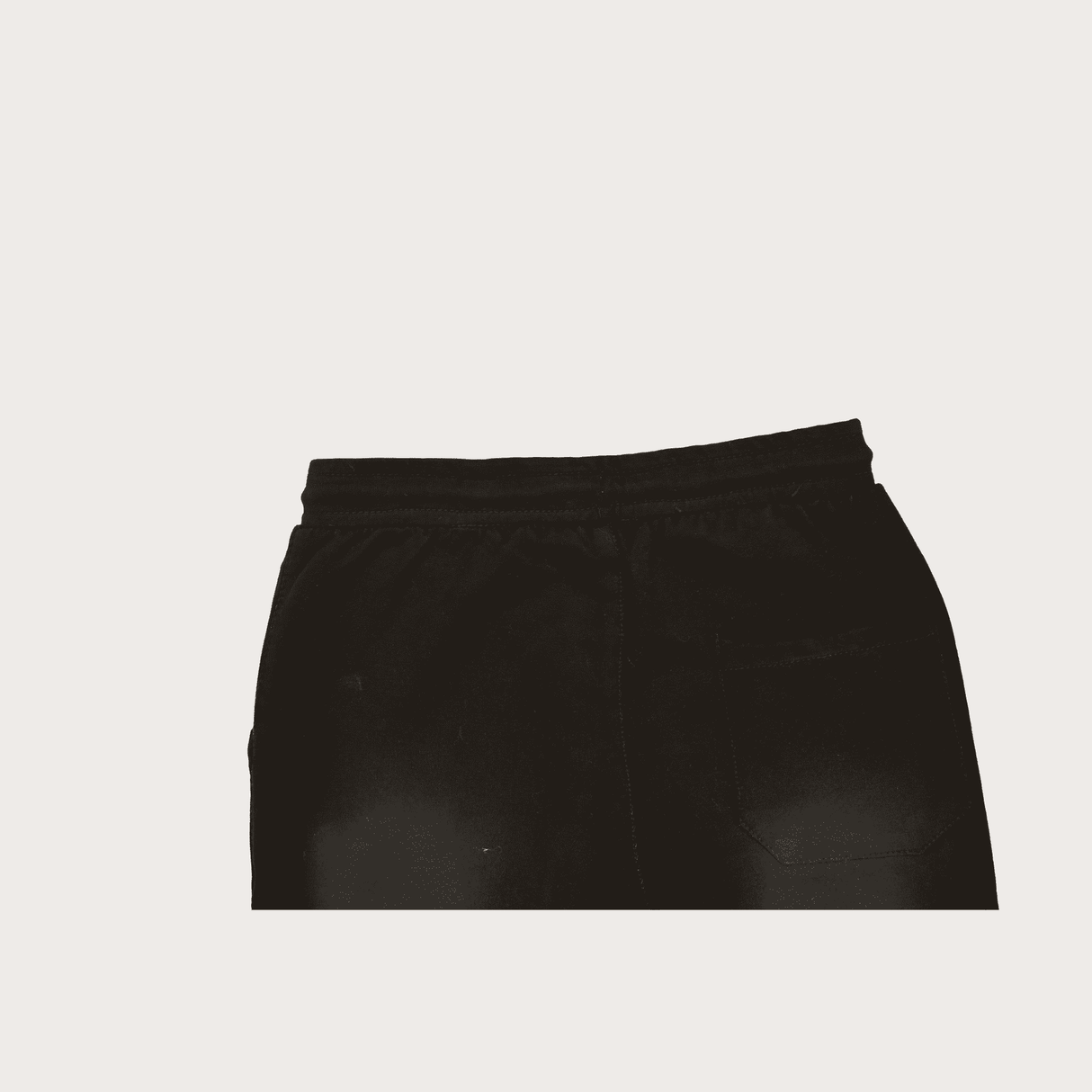 Boys Leisure G-6 Plain Elastic Waist Track Pant W/O Rib - Black