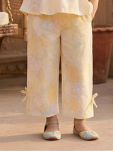 Girls' Floral Pastel Yellow Coordinate Set