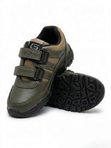 Rex Stealth Green Velcro Sneakers for Boys.