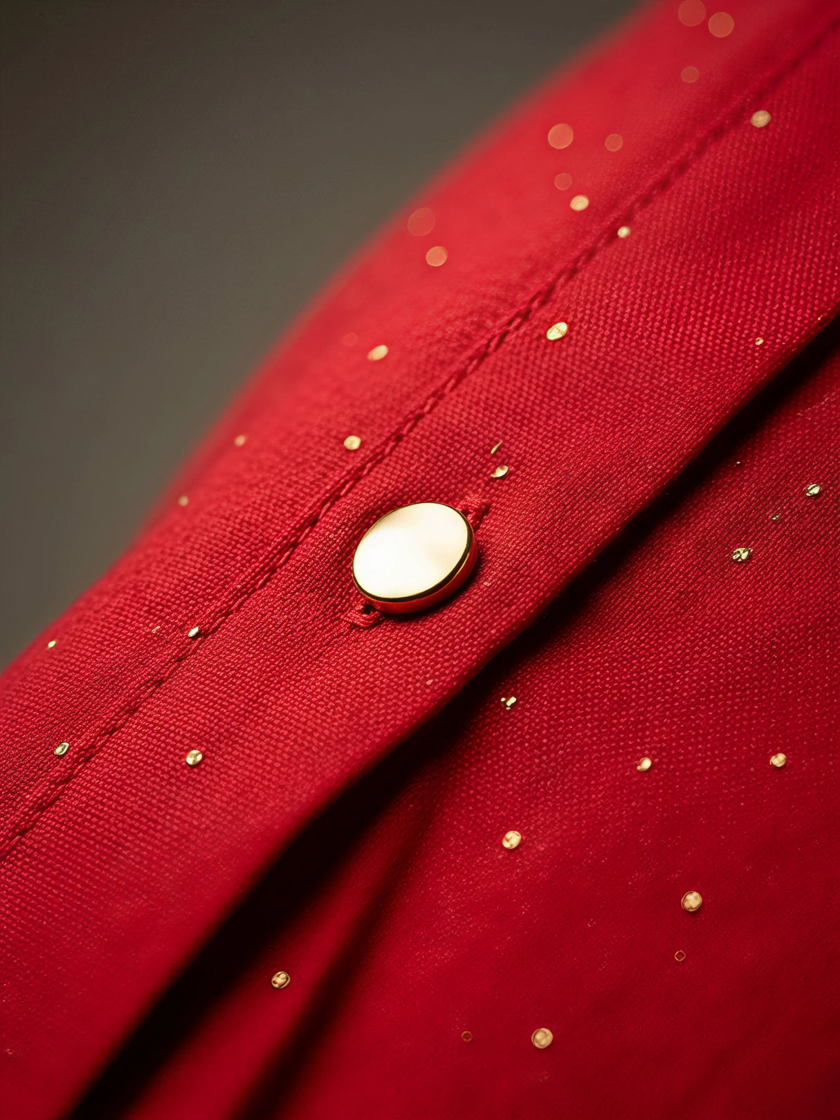 Girls Red Sparkle Collared Shirt - Elegant Casual Wear