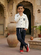 Boys White Urban Utility Jacket & Cargo Coordinate Set