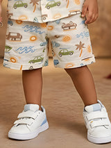 Boys Orange Beach-Themed Summer Co-ord Set