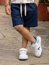 Boys Navy Blue Floral Print Coordinate Set