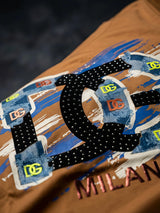 Boys Brown Graphic Milano Print Cotton T-Shirt