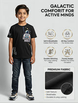 Boys Black Space Explorer Graphic T-Shirt
