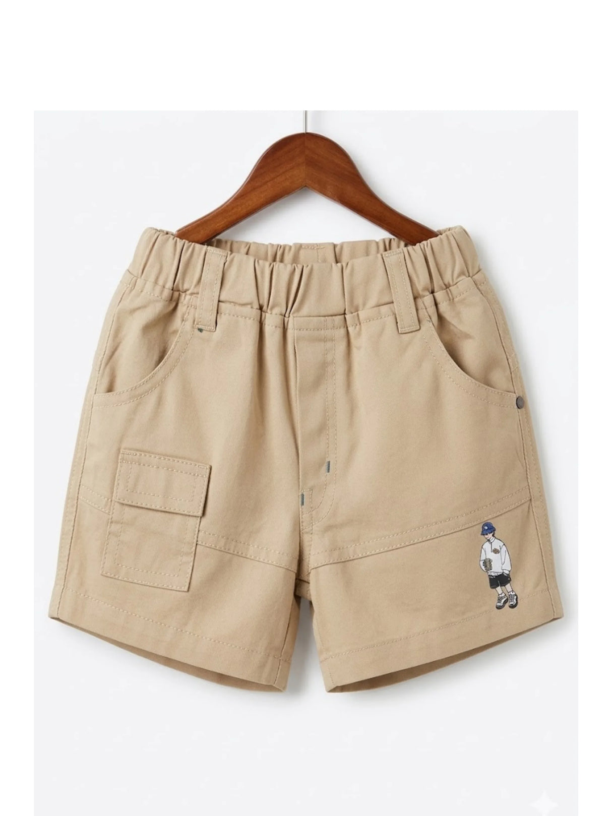 Boys Green Free Spirit Cotton T-Shirt and Cargo Shorts Set