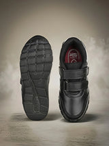 Bata Unisex Black Velcro School Shoes - Durable All-Day Comfort.