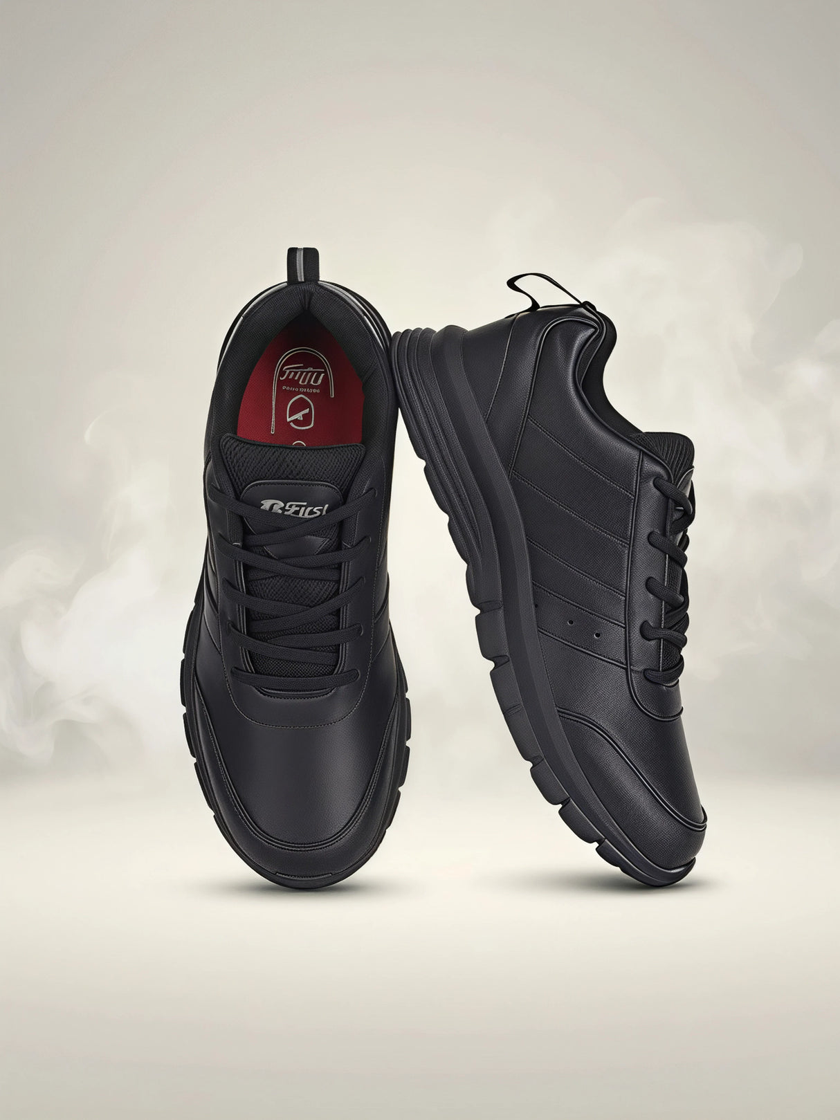 Bata B-First Unisex Black School Lace-Up Shoes.