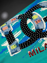 Boys Green Milano Graphic Print Cotton T-Shirt