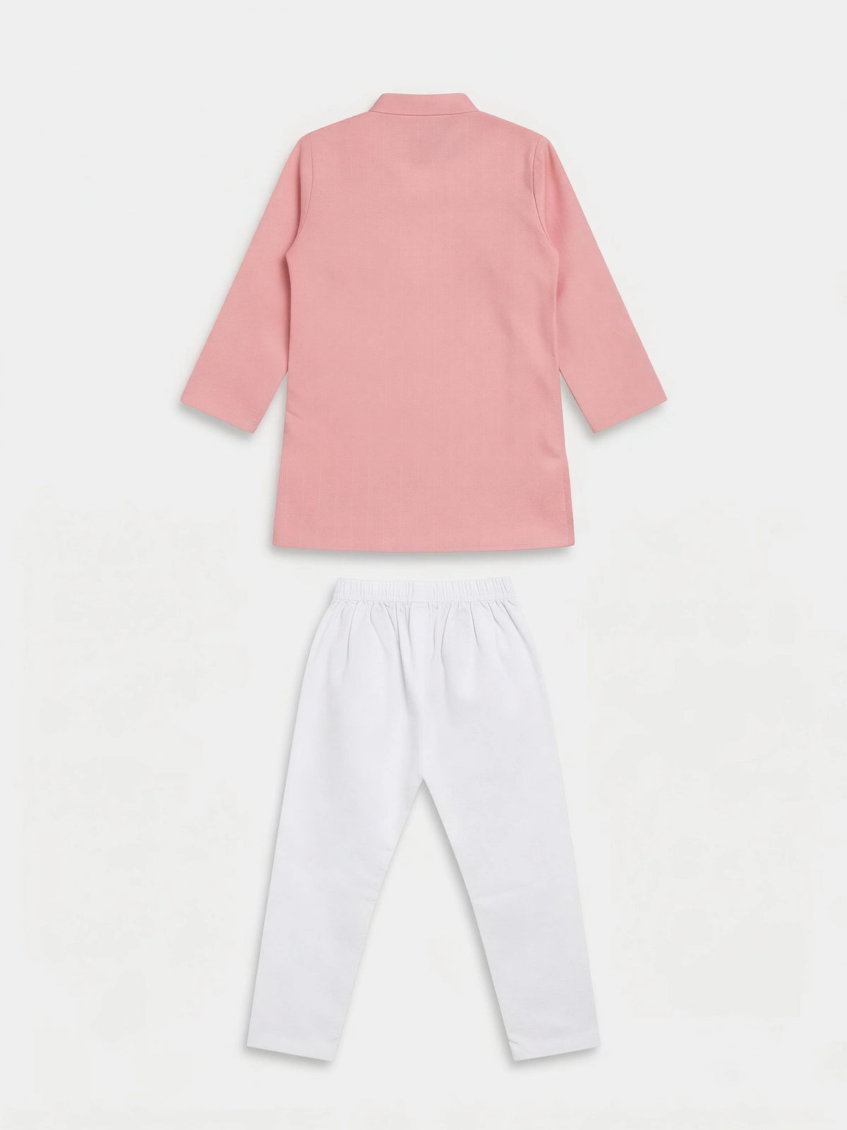 Pink Solid Kurta Pajama Set for Boys
