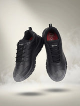 Bata B-First Unisex Black School Lace-Up Shoes.