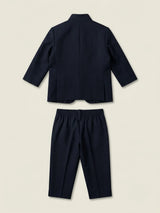 Boys Black Jodhpuri Suit Set.