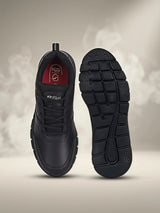 Bata B-First Unisex Black School Lace-Up Shoes.