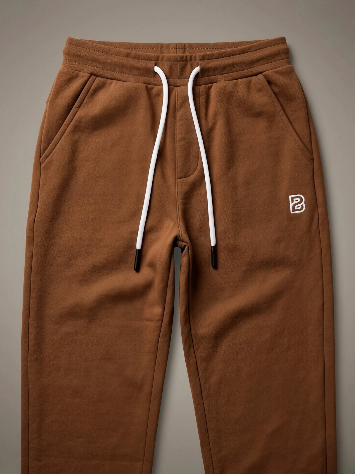 Boys Trepo Brown Slim-Fit Trackpants