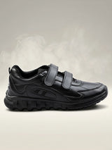 Liberty Force 10 Unisex Black Velcro School Shoes.