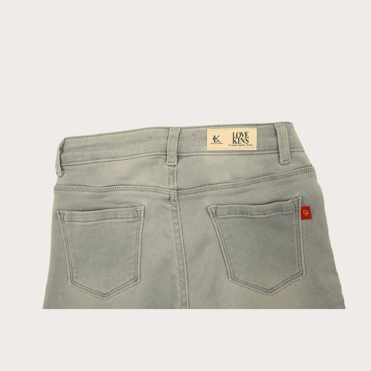 Girls Casual Plain Jeans Shorts Fixed Waist - Sky Blue