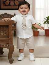 Little Champion Varsity White Coordinate Set