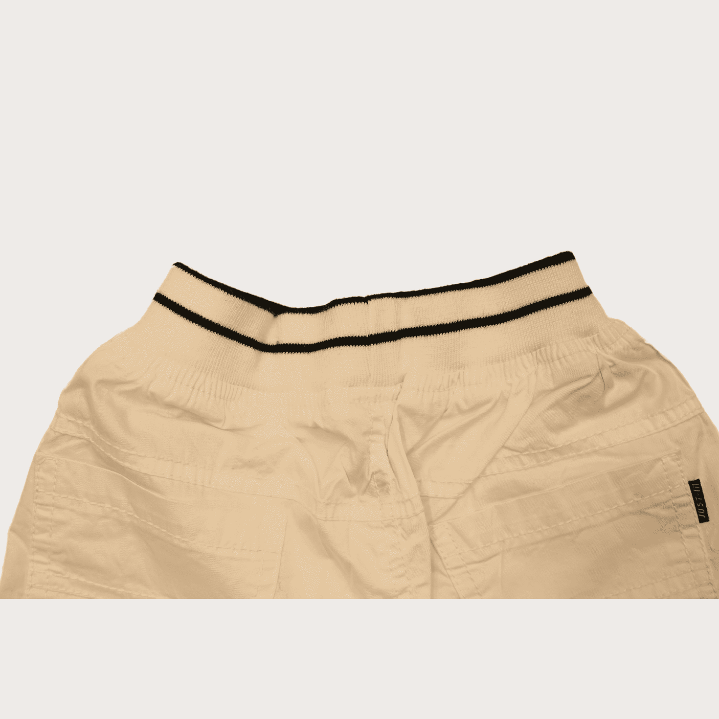 Boys Casual Plain Cotton Shorts Full Elastic - White