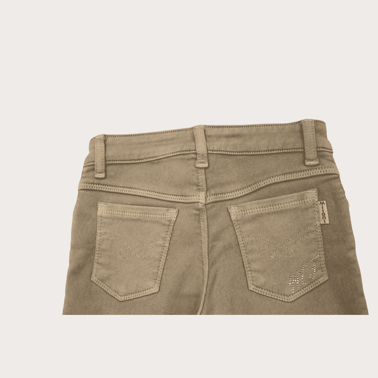 Girls Casual Plain Jeans Shorts Fixed Waist - Grey