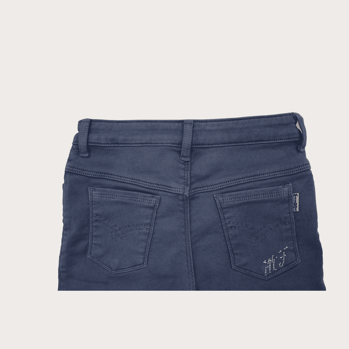 Girls Casual Plain Jeans Shorts Fixed Waist - L.Blue