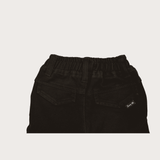 Boys Casual With Rib Jeans Joggers Full Elastic - Black