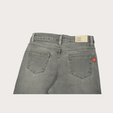 Girls Casual Plain Jeans Pant Fixed Waist - Grey