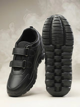 Liberty Force 10 Unisex Black Velcro School Shoes.